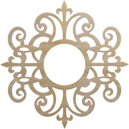 Ekena Millwork Dijon Wood Fretwork Pierced Ceiling Medallion, Hickory, 40"OD x 13"ID x 1/4"T CMWP40X40X0250DIHI